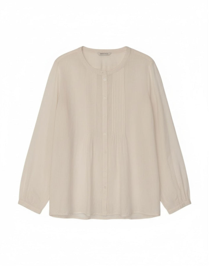 Marella Γυναικείο πουκάμισο Oversized Μπλούζα UK 10 Small White Len