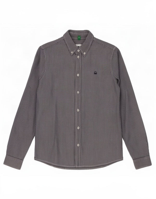 Γυναικείο πουκάμισο Benetton UK 12 Medium Navy Blue Pinstripe