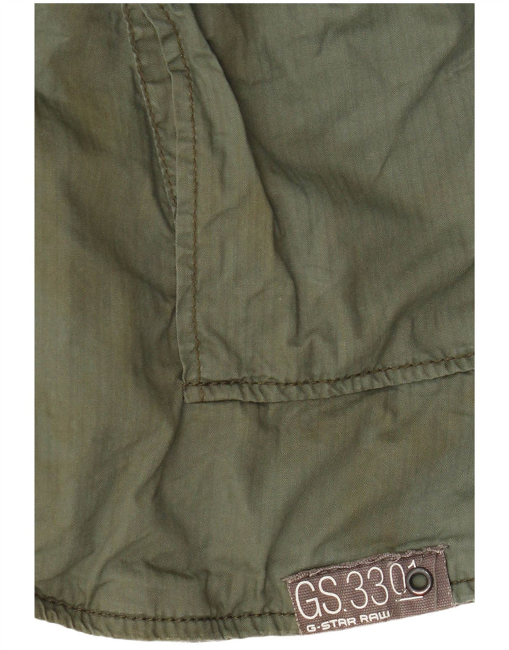 G-Star Γυναικείο Utility Jacket UK 14 Μεγάλο Πράσινο Βαμβακερό