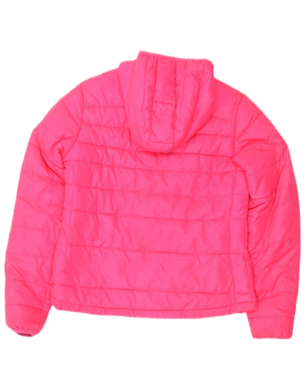 Diadora Girls Hooded Padded Jacket 13-14 Years Pink Polyester