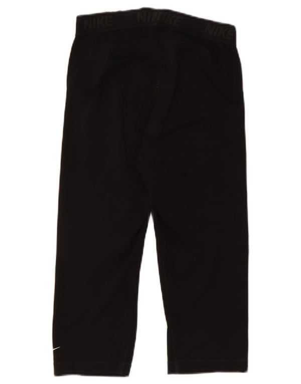 Nike Womens Graphic Capri Leggings UK 12 Medium  Black Polyester