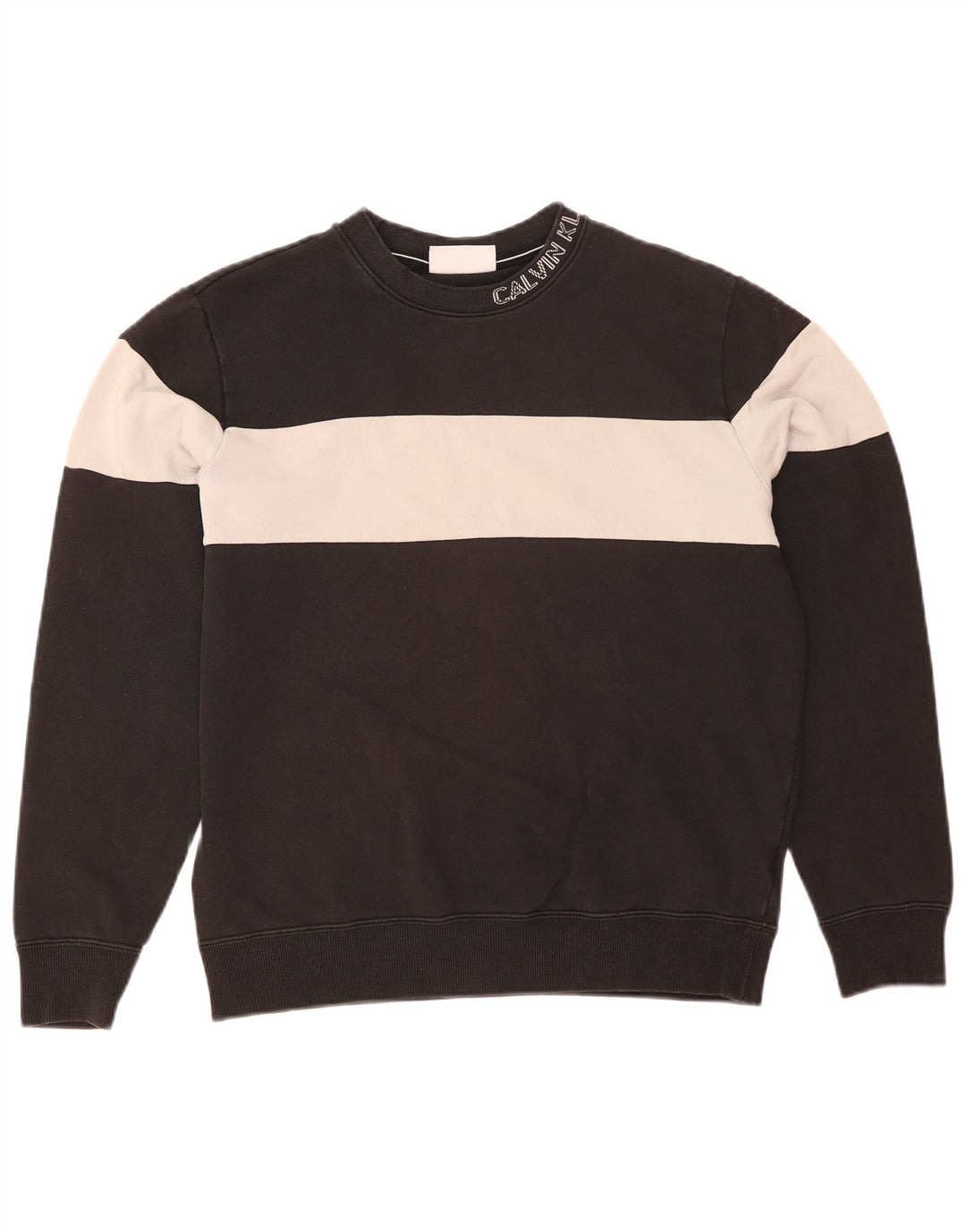 Γραφικό ανδρικό φούτερ Calvin Klein Jeans Jumper Medium Black Colourblock