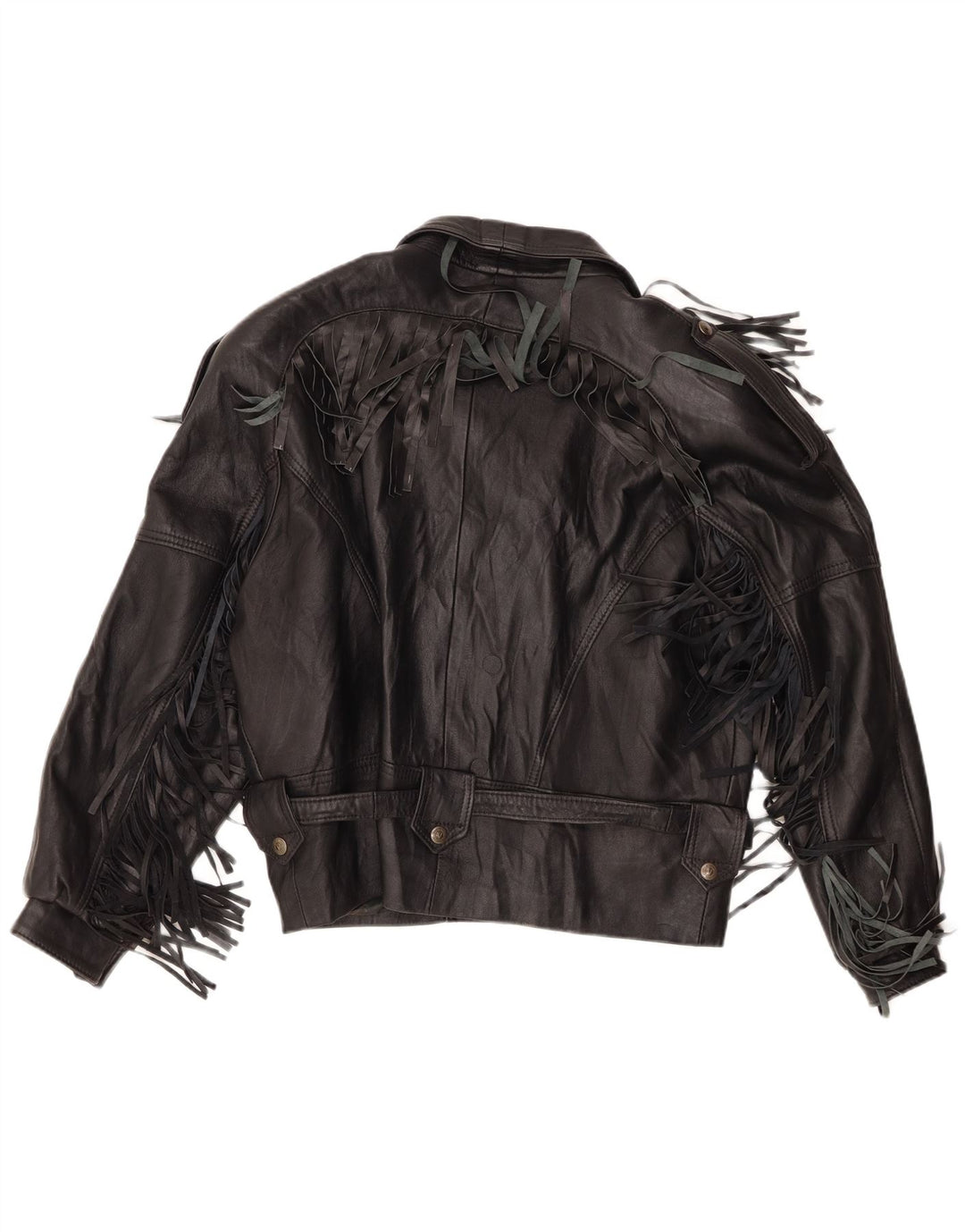 Vintage Ανδρικό Δερμάτινο Μπουφάν Biker UK 40 Large Μαύρο