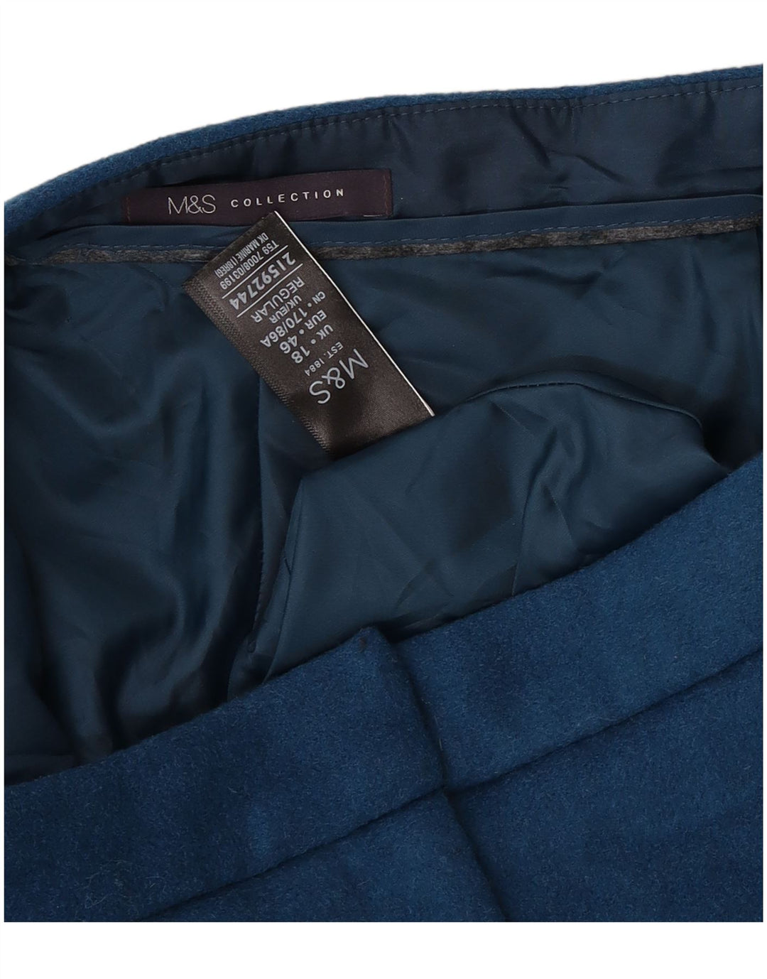 Marks & Spencer Γυναικεία Μίνι Φούστα UK 18 XL W36 Blue Polyester