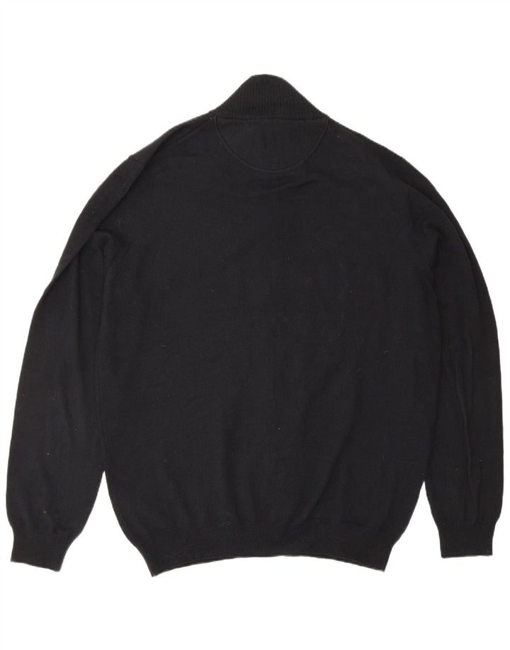 TRUSSARDI JEANS Ανδρικό πουλόβερ ζακέτα 3XL Μαύρο μάλλινο