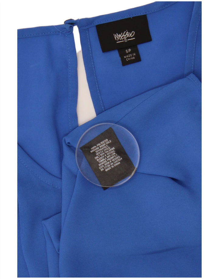 MOSSIMO Γυναικεία Αμάνικη Μπλούζα Τοπ UK 10 Small Blue Polyester