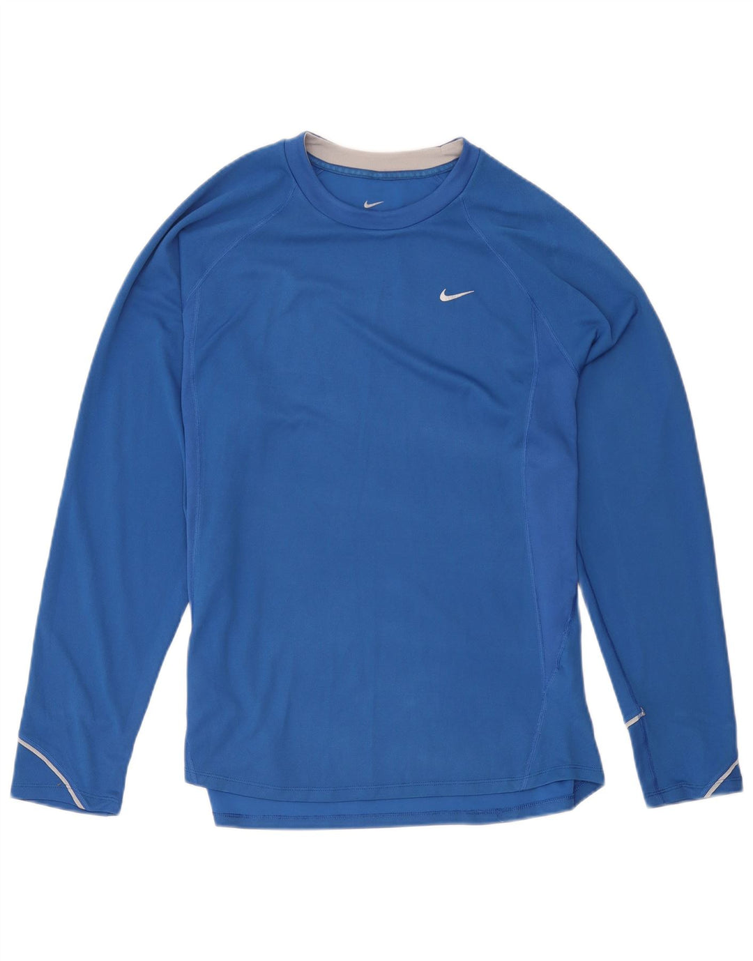 Nike γυναικείο Dri Fit Μακρυμάνικο UK 20/22 XL Μπλε πολυεστέρας