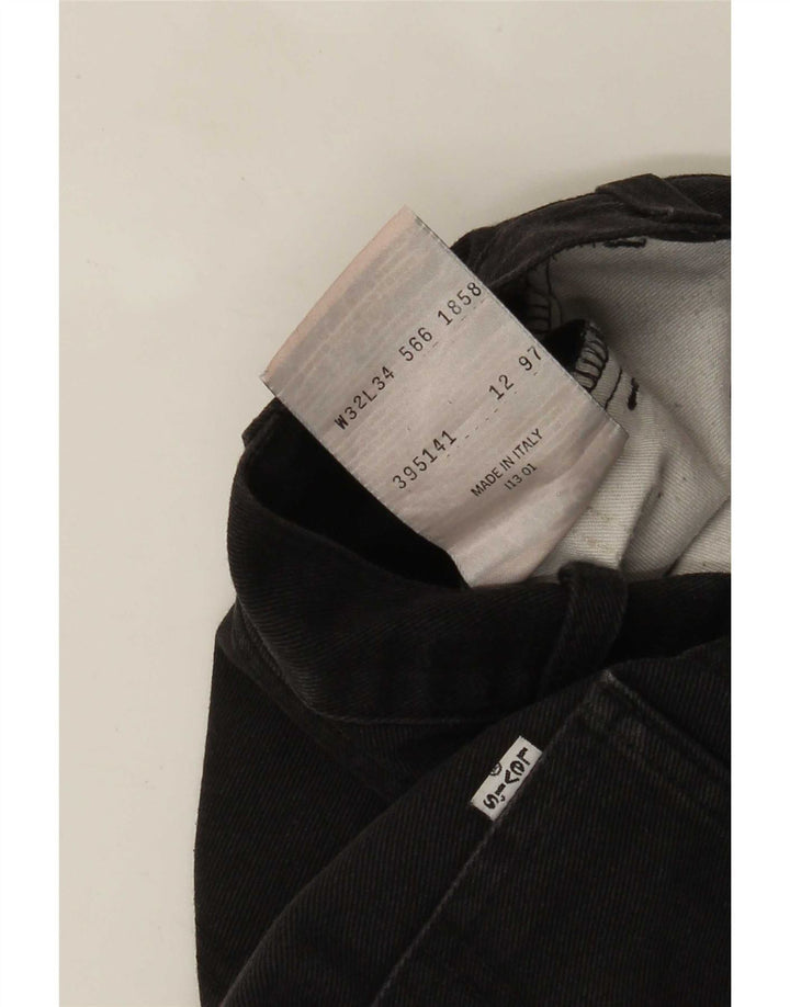 Γυναικείο τζιν ίσιο Levi's W32 L28 μαύρο βαμβακερό
