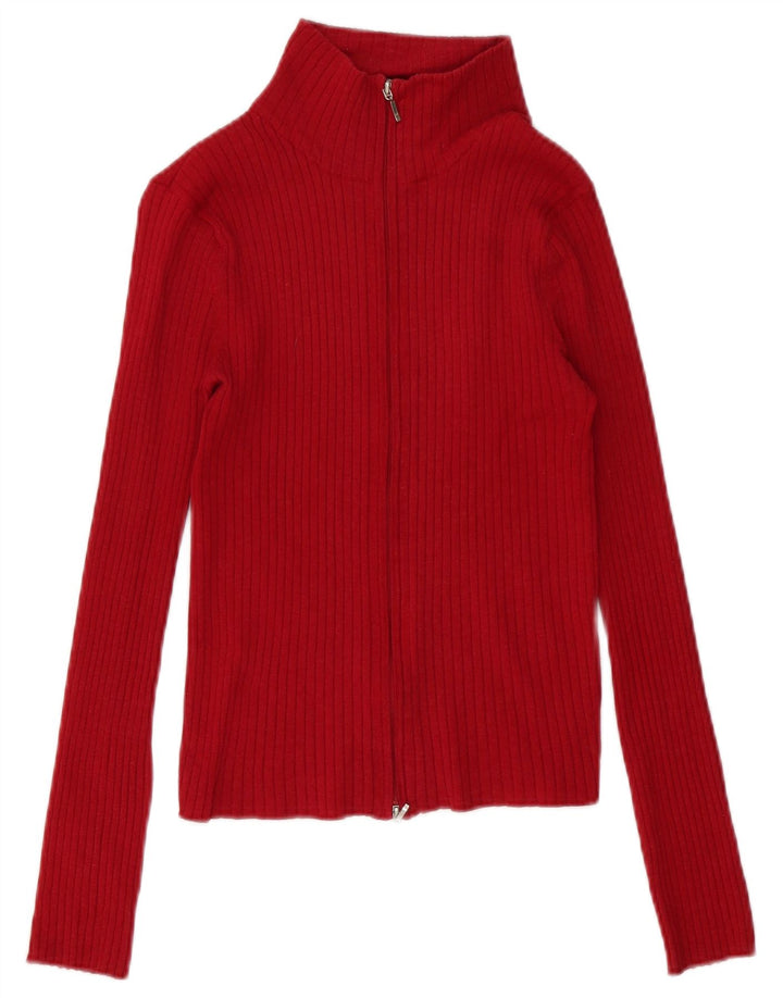 Zara Γυναικείο πουλόβερ UK 12 Medium Red Ramie