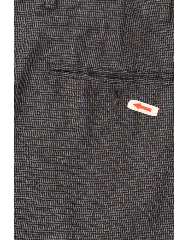 Ανδρικό κανονικό παντελόνι Marks & Spencer W38 L29 Grey Houndstooth