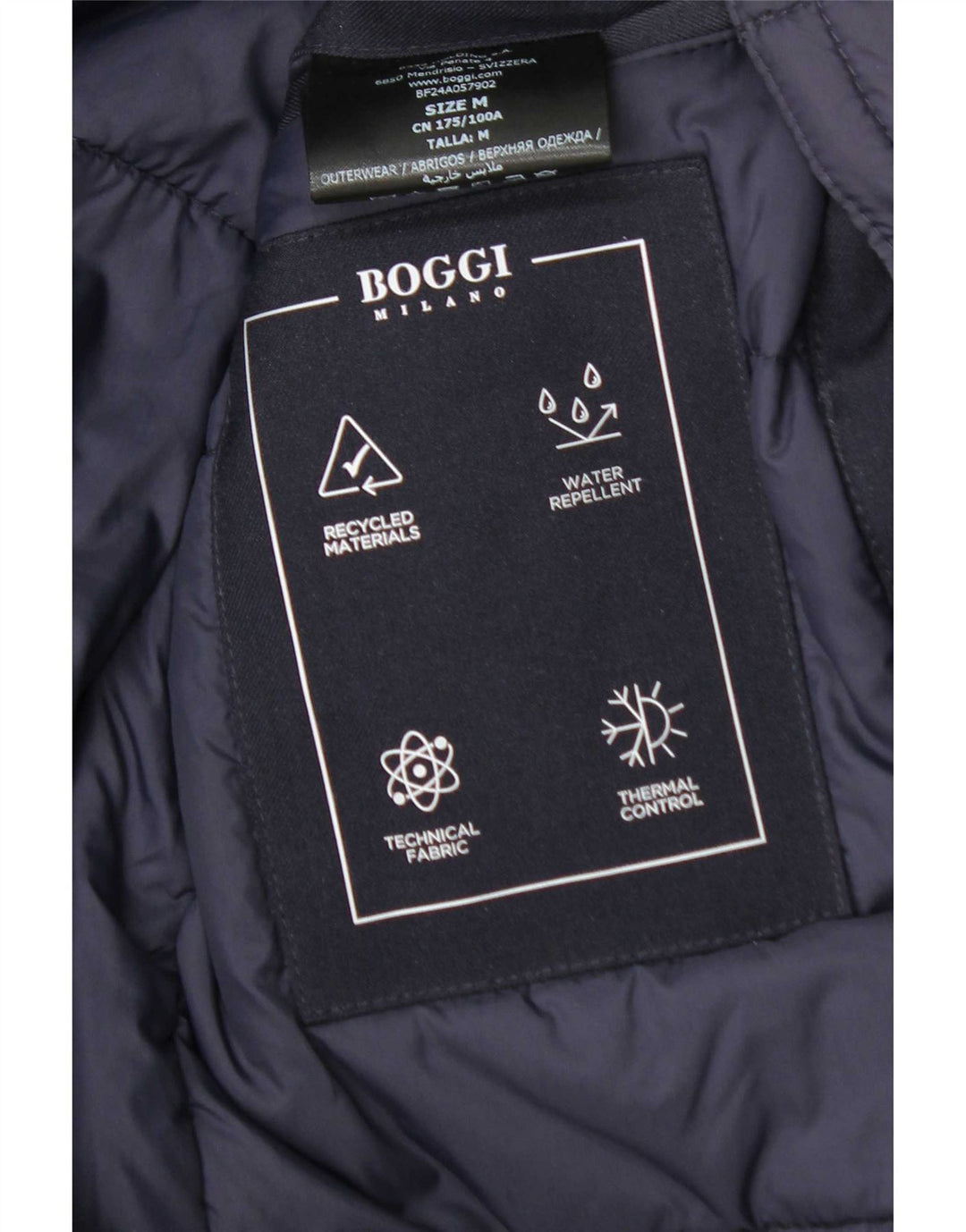 Ανδρικό παλτό ανεμοθραύστη Boggi UK 38 Medium Navy Blue Polyester