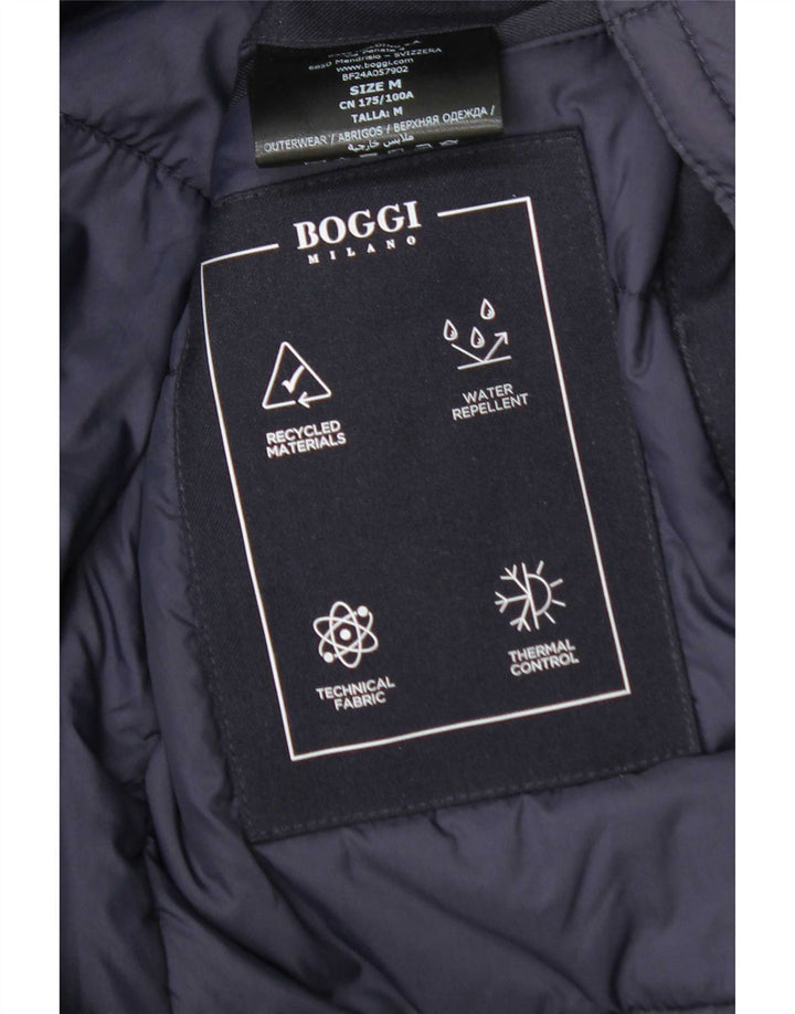 Ανδρικό παλτό ανεμοθραύστη Boggi UK 38 Medium Navy Blue Polyester