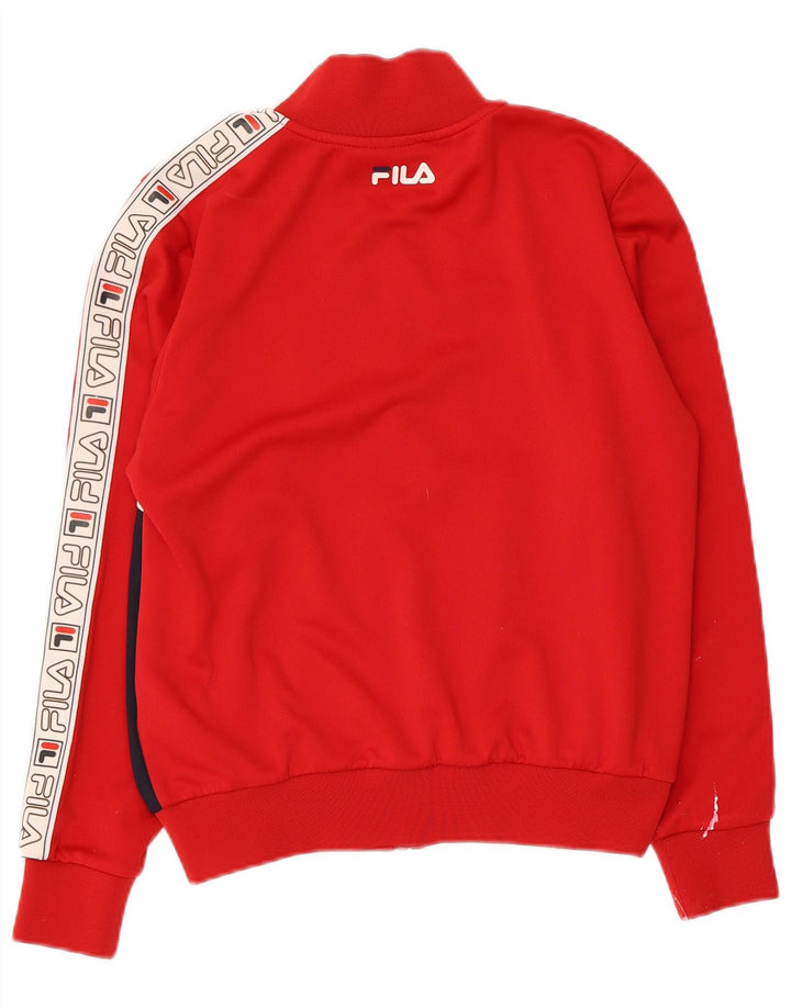 Γυναικεία αθλητική φόρμα FILA Top Jacket UK 14 Medium Red Colourblock