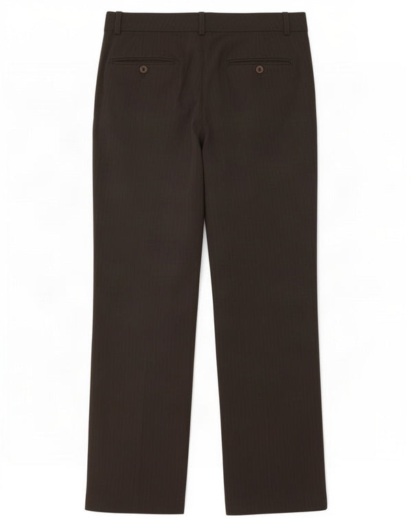 Γυναικείο ίσιο σέγα παντελόνι Chino UK 8 Small W30 L30 Brown Pinstripe
