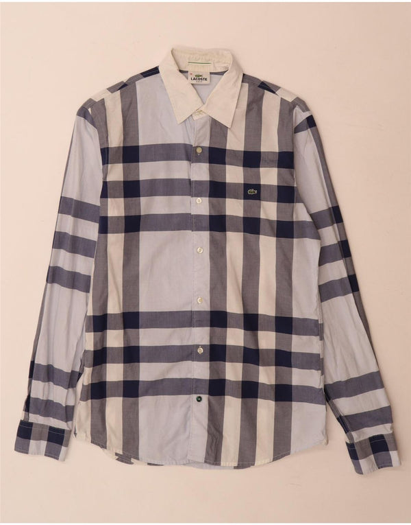 Ανδρικό πουκάμισο Lacoste Slim Fit Μέγεθος 38 Small Blue Check Cotton