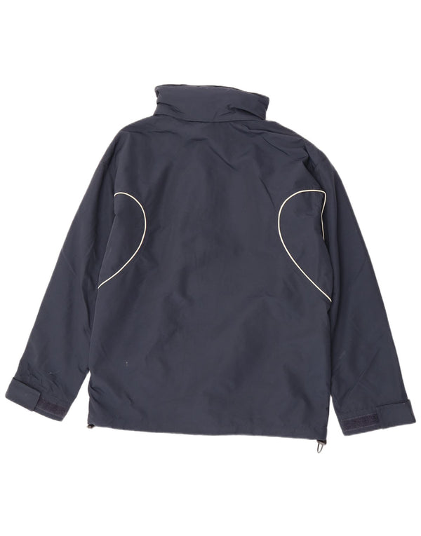 Quiksilver Mens Graphic Hooded Windbreaker Jacket UK 38 Medium Navy Blue
