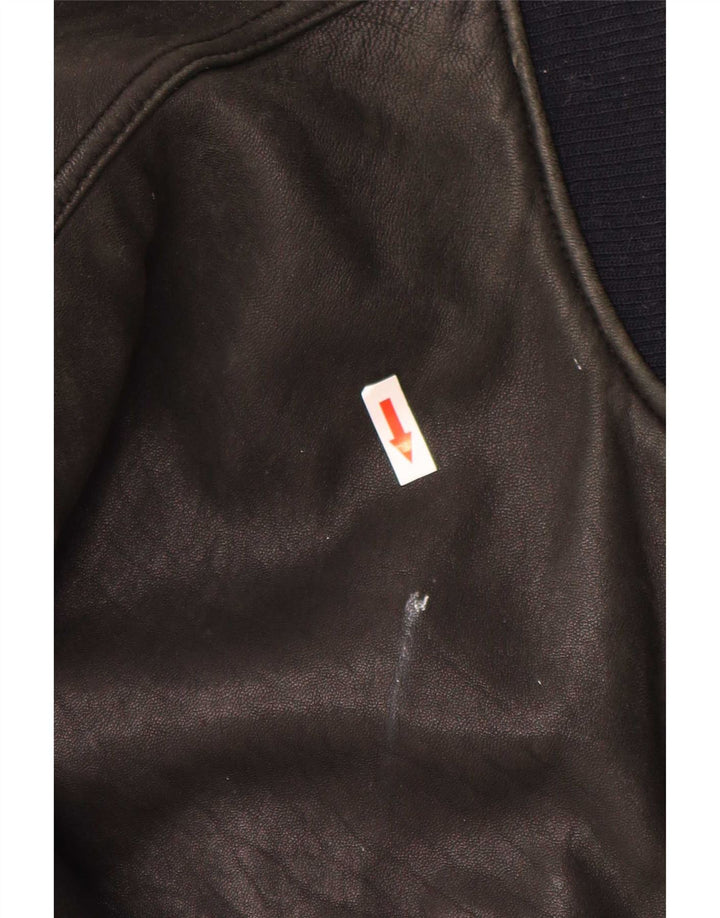 Trapper Ανδρικό Δερμάτινο Μπουφάν IT 54 2XL Μαύρο