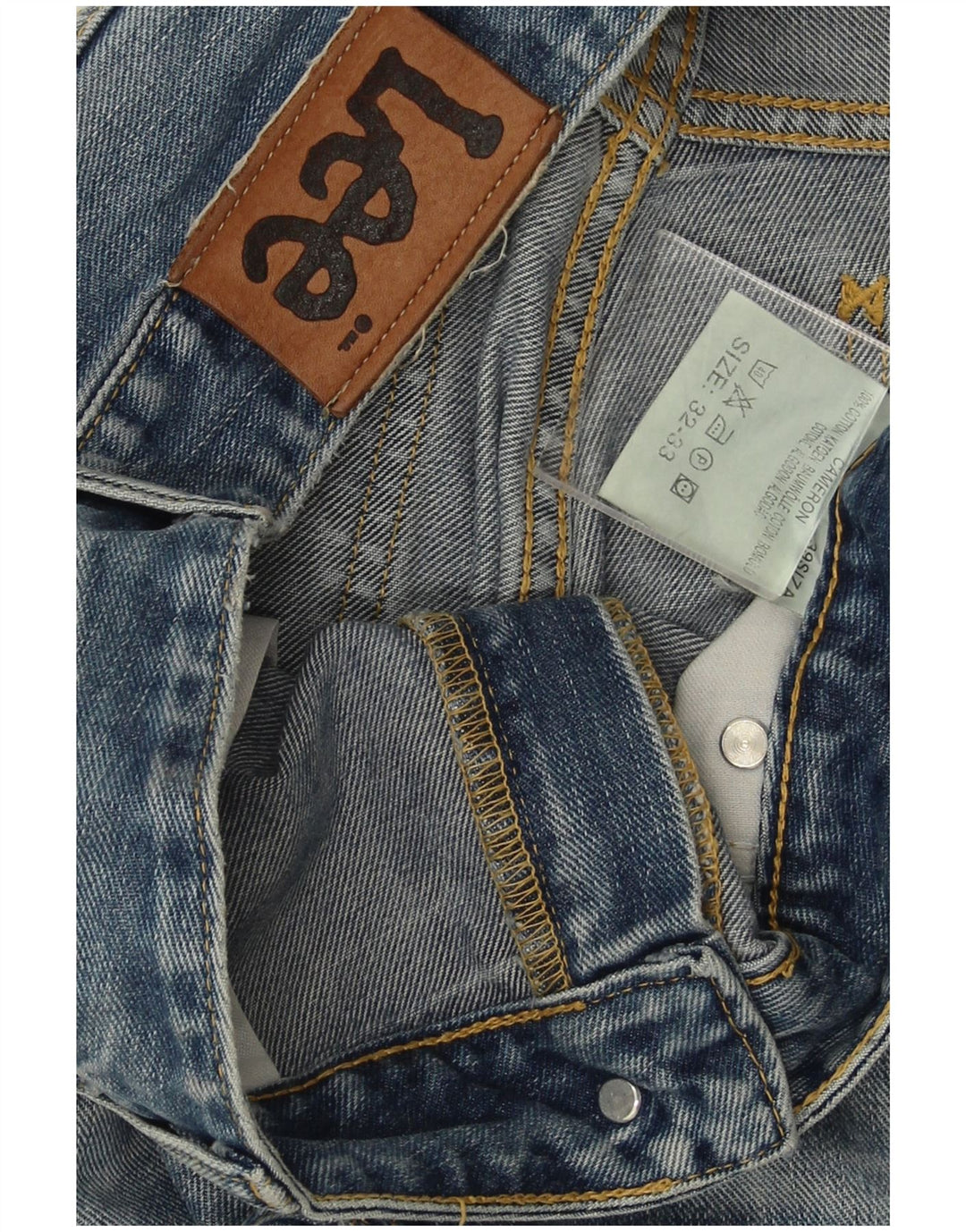 Lee Mens Straight Jeans W32 L33 Blue Cotton