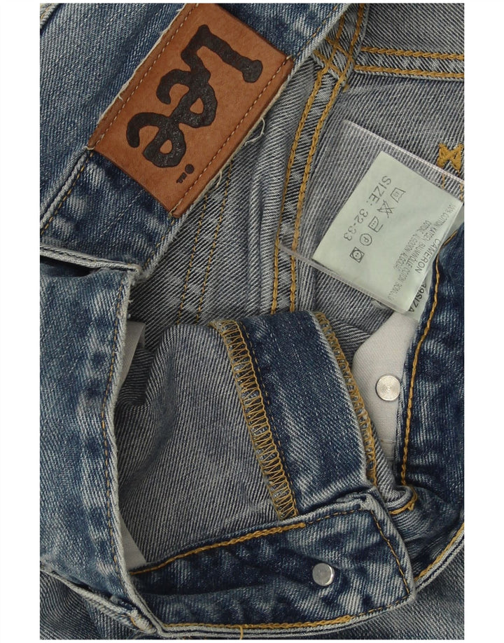 Lee Mens Straight Jeans W32 L33 Blue Cotton