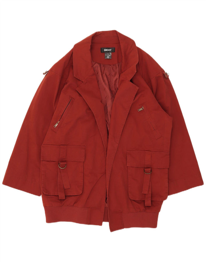 Dkny Γυναικείο Open Oversized Πανωφόρι UK 10 Small Red