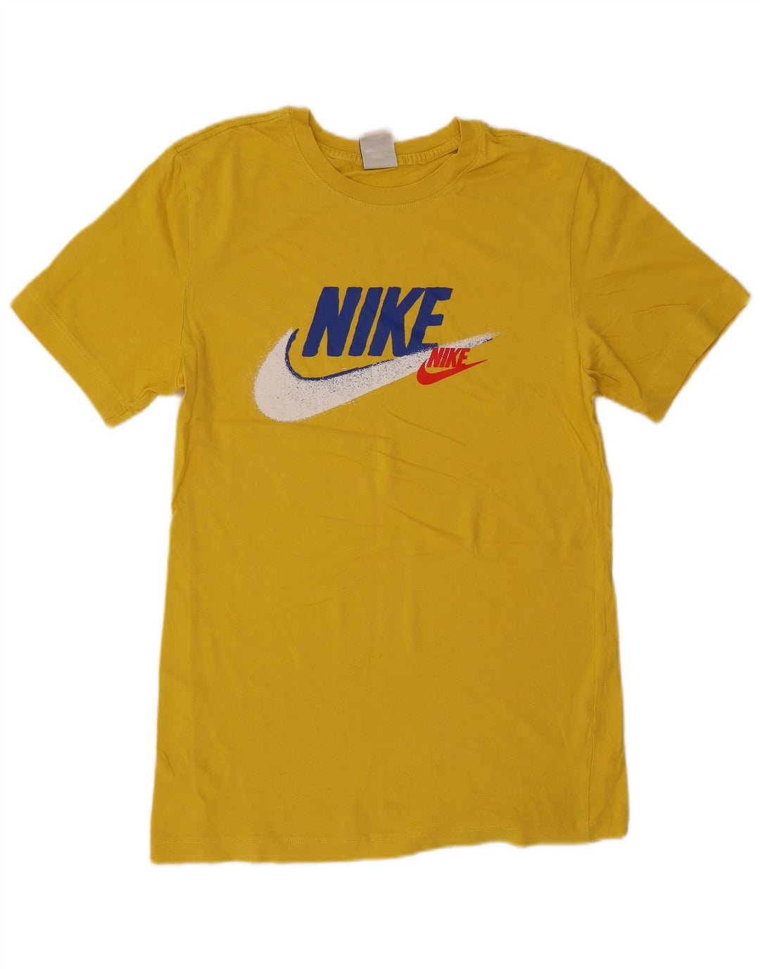 Ανδρικό γραφικό μπλουζάκι Nike, μικρό κίτρινο βαμβακερό