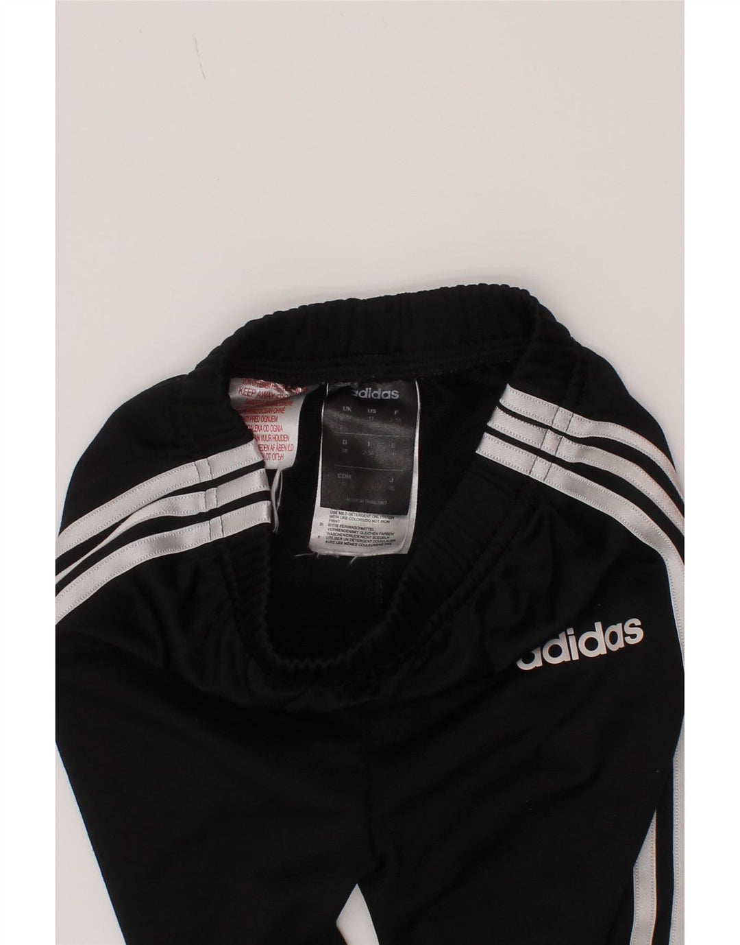 Adidas Boys Tracksuit Trousers Joggers 2-3 Years Black Polyester