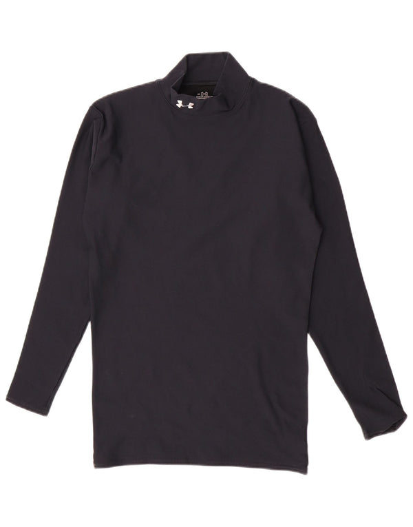 Under Armour Γυναικείο τοπ μακρυμάνικο UK 14 Large Navy Blue Nylon