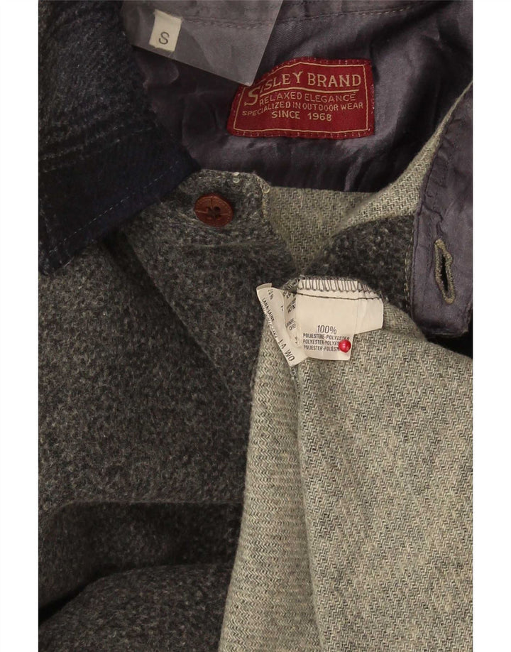 Ανδρικό πουκάμισο Sisley Loose Fit πουκάμισο Small Grey Colourblock Polyester