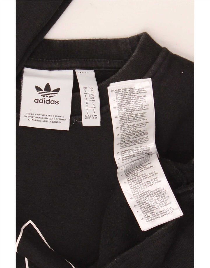 Ανδρικό γραφικό φούτερ Adidas Jumper Μικρό μαύρο βαμβακερό