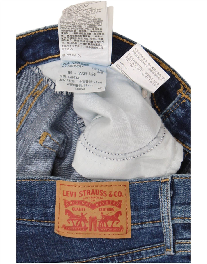 Γυναικείο Κλασικό ίσιο τζιν Levi's US 8 Medium W29 L28 Μπλε βαμβακερό