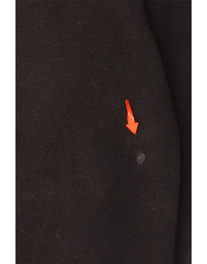 Ανδρική κουκούλα ADIDAS με φερμουάρ με λαιμόκοψη φλις πουκάμισο μικρό μαύρο χρώμα