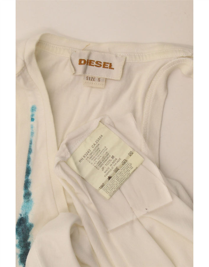 Diesel γυναικείο γιλέκο UK 10 Small White Βαμβακερό