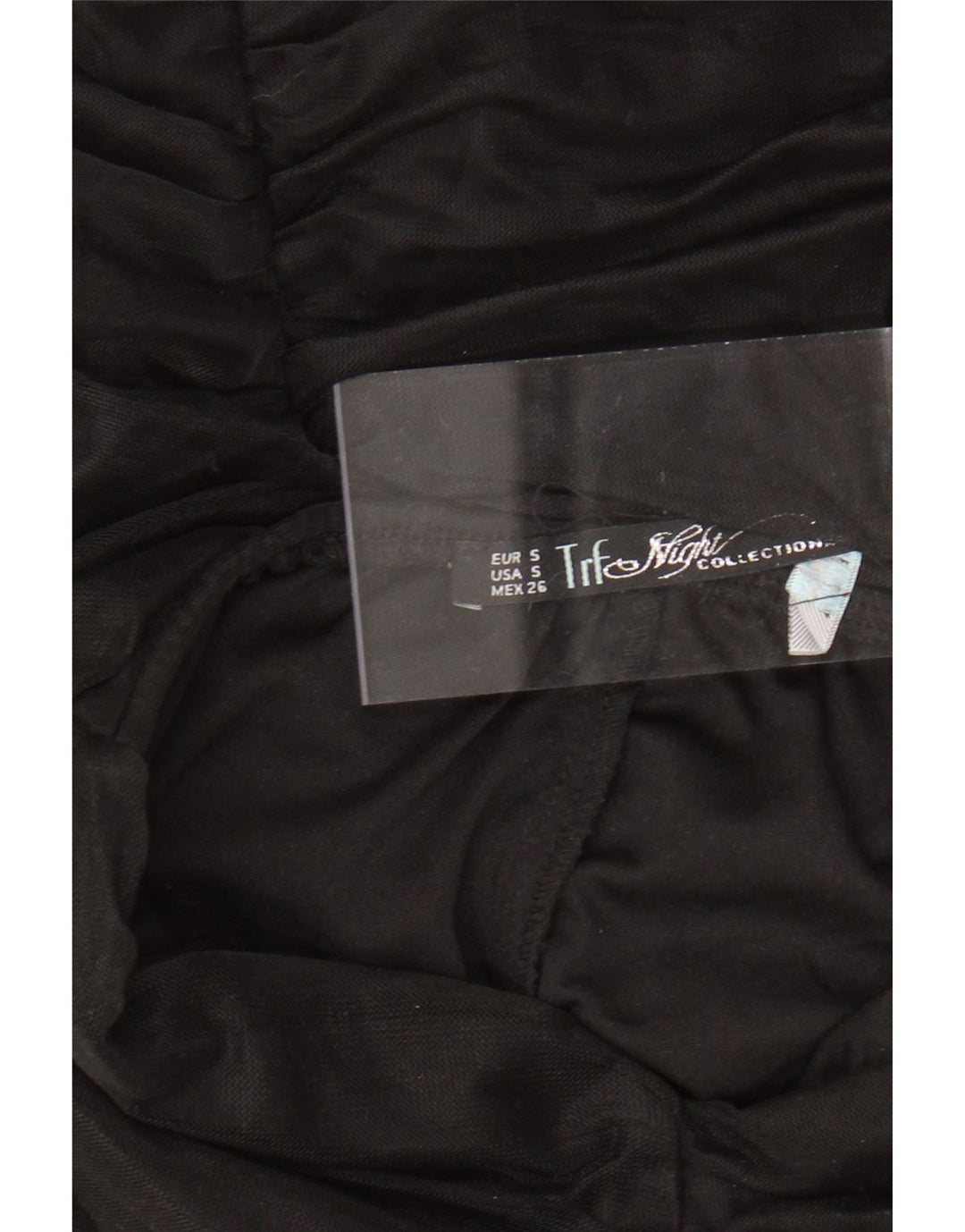 ZARA Γυναικείο Στράπλες Φόρεμα Bodycon UK 8 Small Black