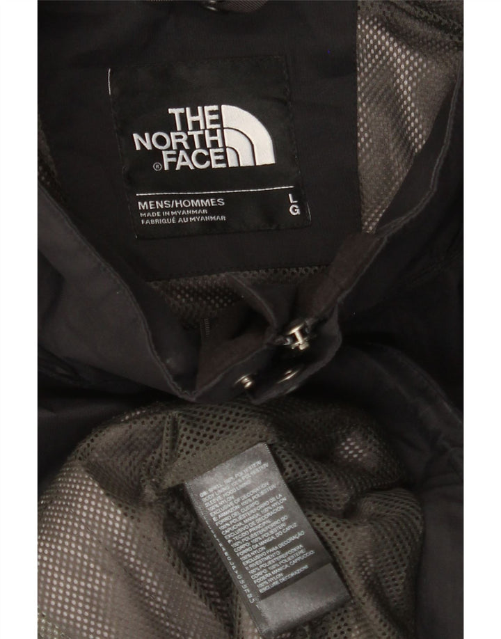 THE NORTH FACE Ανδρικό μπουφάν βροχής με κουκούλα UK 40 μεγάλο μαύρο πολυεστέρα