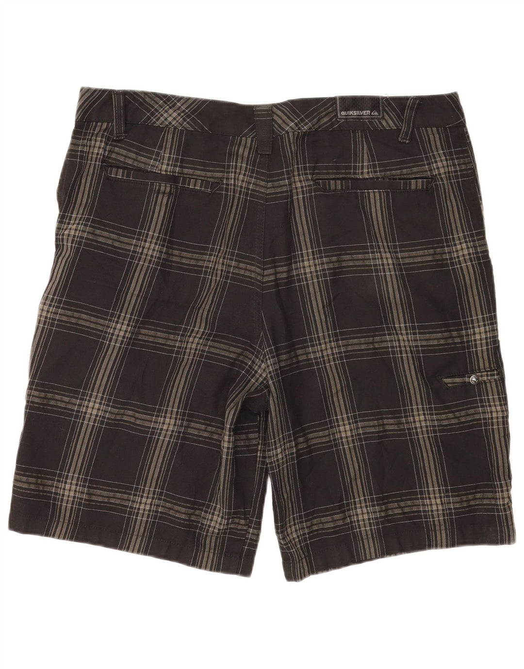 Ανδρικό σορτς Chino Quiksilver W36 Large Grey Check Polyester
