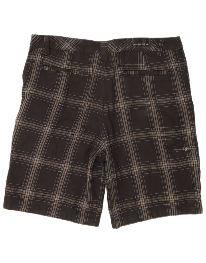 Ανδρικό σορτς Chino Quiksilver W36 Large Grey Check Polyester