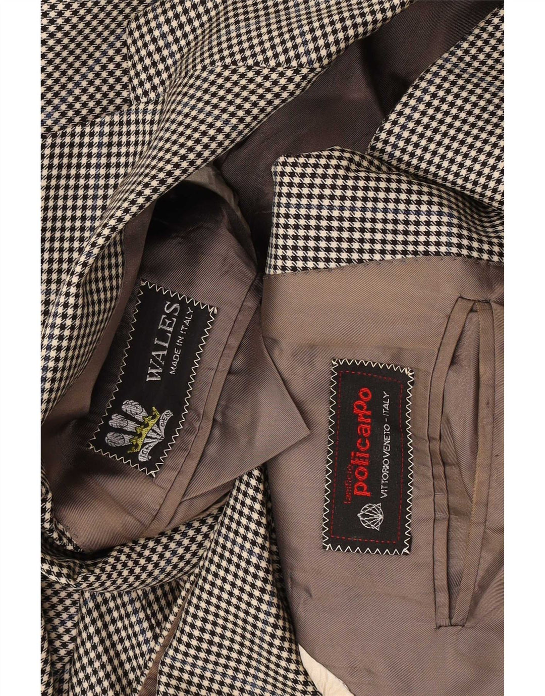 Policarpo Ανδρικό σακάκι σακάκι με 2 κουμπιά UK 38 Medium Grey Houndstooth