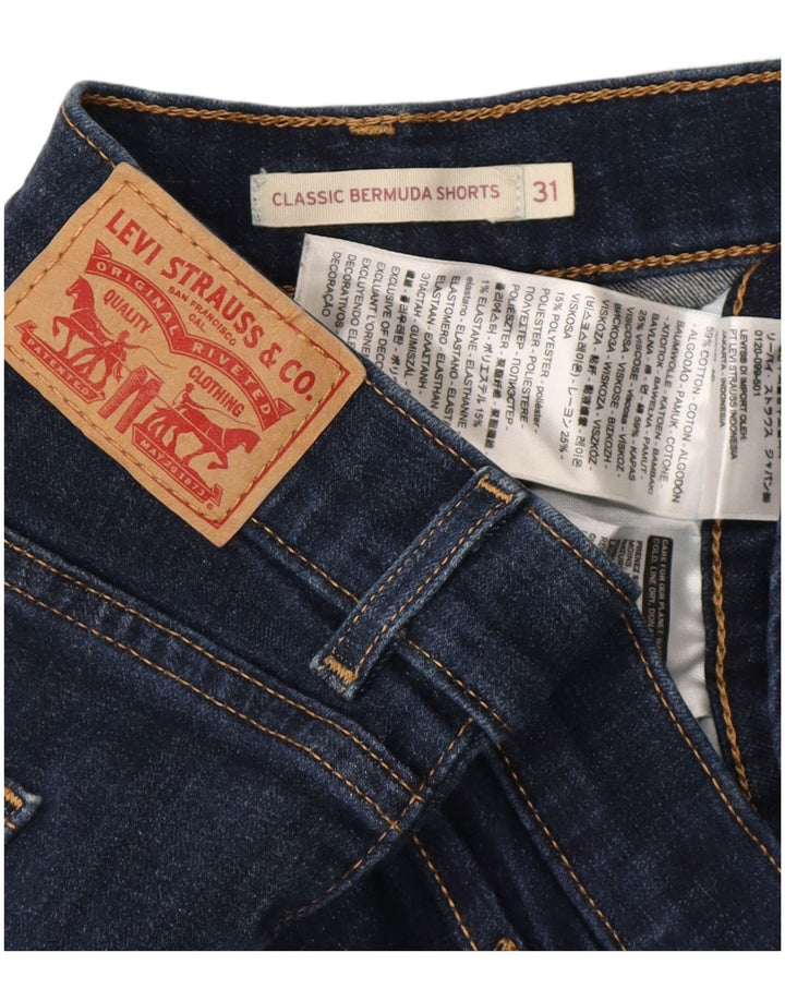 Γυναικείο τζιν σορτς LEVI'S κλασικό βερμούδα W31 μεσαίο μπλε βαμβακερό