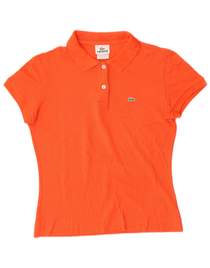 Lacoste Γυναικείο Πόλο Μπλουζάκι Νούμερο 40 Βαμβακερό μεσαίο πορτοκαλί