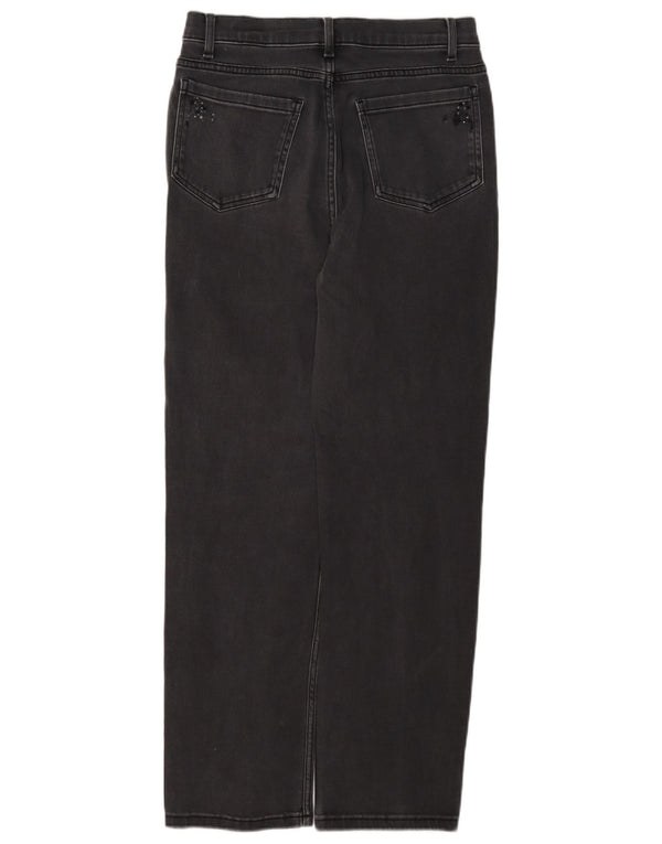 Marks & Spencer Γυναικεία ίσια τζιν UK 10 Small W27 L28 Γκρι βαμβακερό