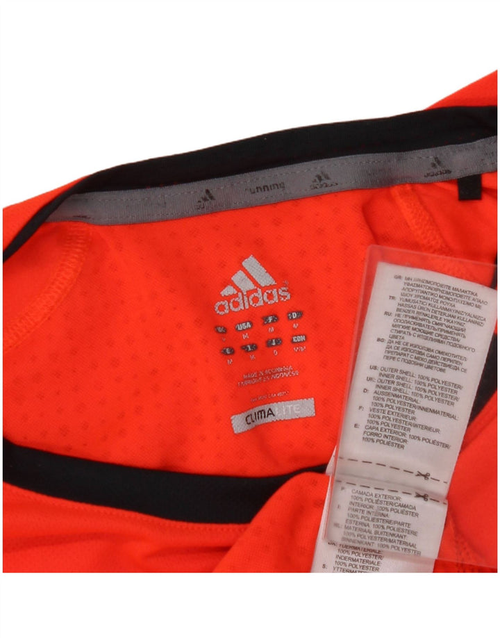 ADIDAS Mens Climalite Top Μακρύ μανίκι μεσαίο πορτοκαλί πολυεστέρας