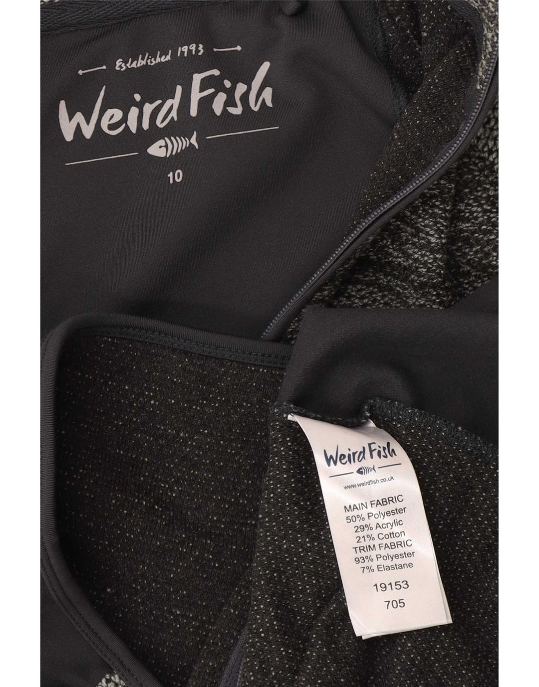 Γυναικεία αθλητική φόρμα Weird Fish Graphic Top Jacket UK 10 Small Grey Colourblock