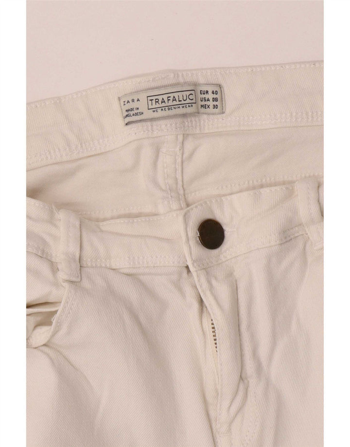 Zara Γυναικείο Trafaluc Cropped Jeans EU 40 Medium W30 L23 White