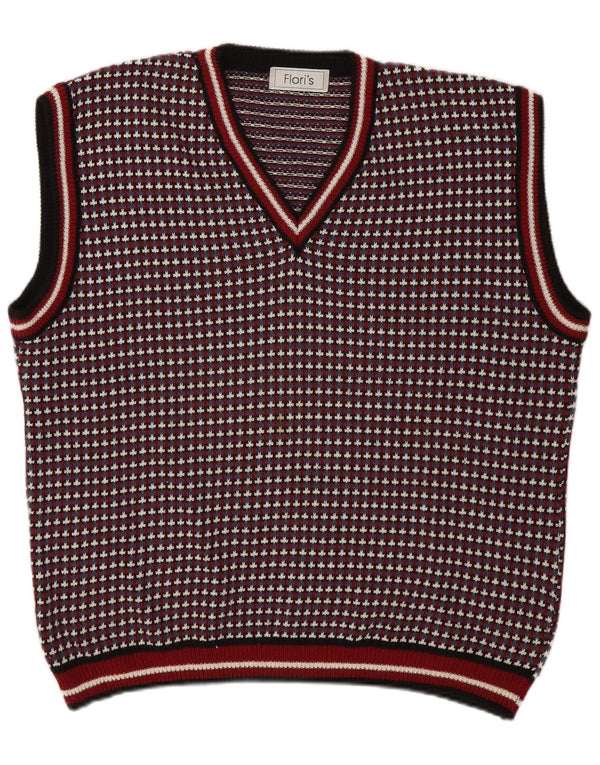 Vintage ανδρικό γιλέκο Tank Top XL Πολύχρωμο Γεωμετρικό Βαμβάκι