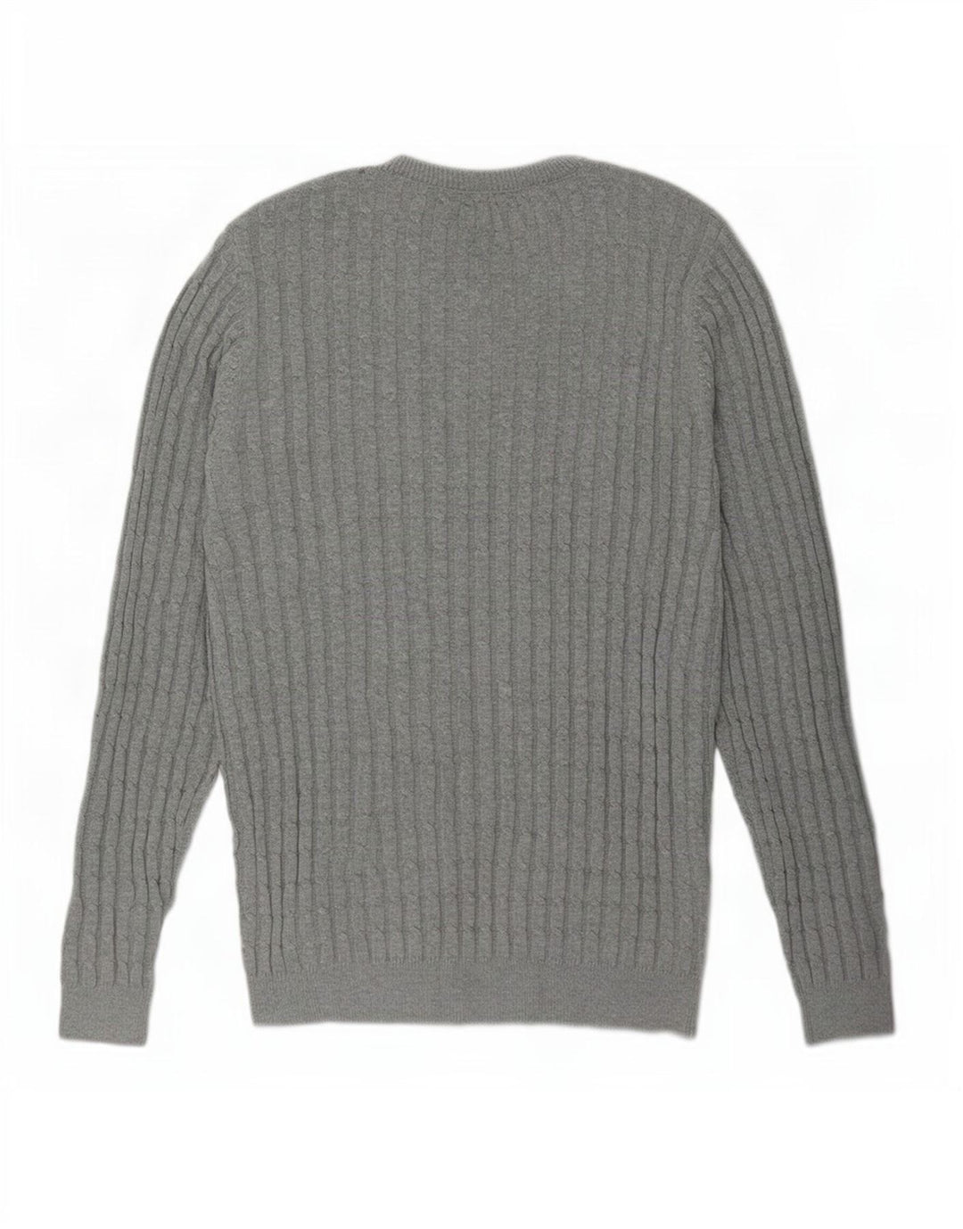 Jack Wills Ανδρικό πουλόβερ με λαιμόκοψη μεγάλο γκρι βαμβακερό