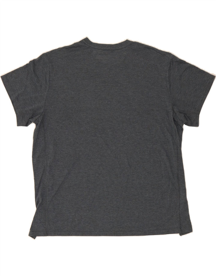 EDDIE BAUER Mens T-Shirt Top 2XL Blue Argyle/Diamond Polyester Vintage Eddie Bauer and Second-Hand Eddie Bauer from Messina Hembry 