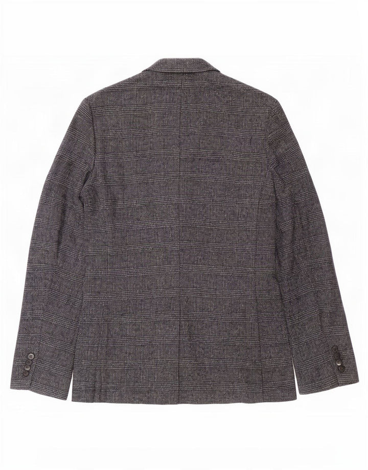 Marks & Spencer Ανδρικό σακάκι μπλέιζερ με 2 κουμπιά UK 36 Small Navy Blue Check