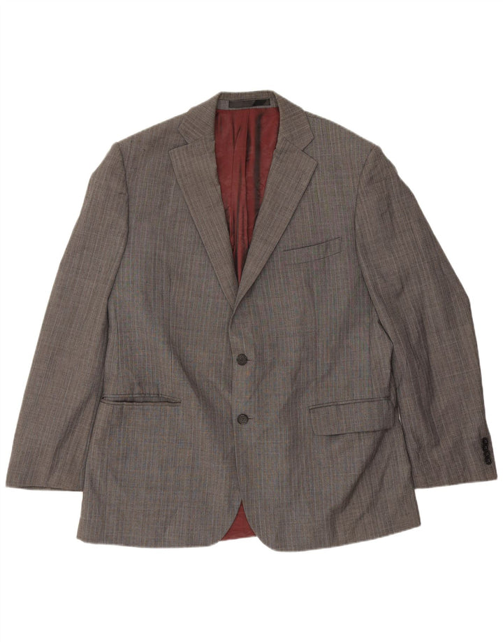 Marks & Spencer Ανδρικό μπουφάν blazer UK 44 XL Γκρι μαλλί ψαροκόκαλο