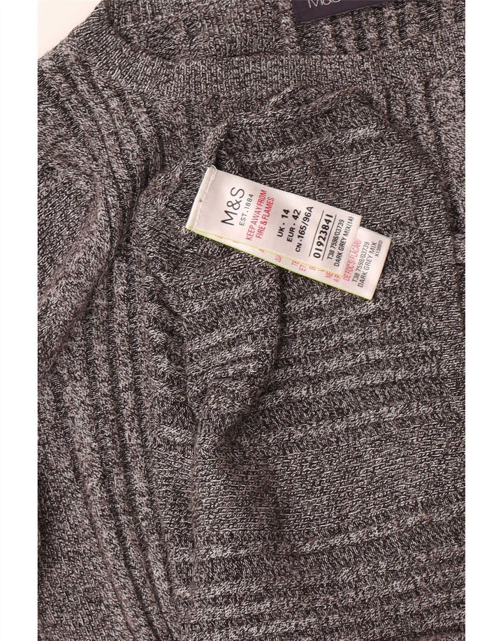 Marks & Spencer Γυναικείο τοπ μακρυμάνικο UK 14 μεσαίο γκρι ριγέ βισκόζη