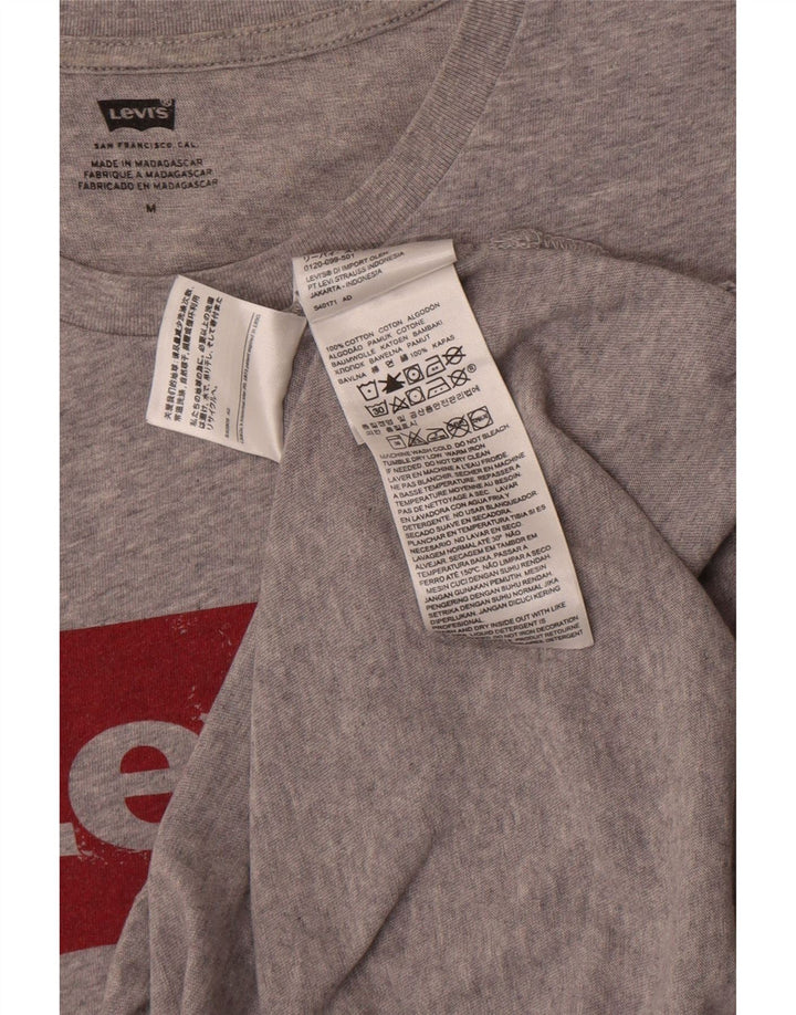 Ανδρικό γραφικό T-Shirt Levi's Top Βαμβακερό με μεσαίο γκρι χρώμα
